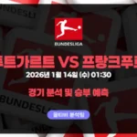 분데스리가 2026-1-14 슈투트가르트 VS 프랑크푸르트 경기 분석